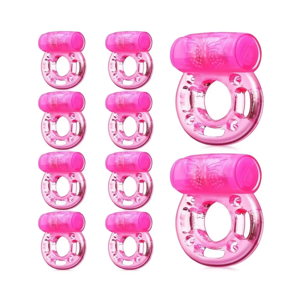 Vibrating Cock Ring Vibrator Silicone Penis Ring with Clit Stimulator Intimate Sex Toys Men Long Lasting Stronger Vibrators Ring Main image