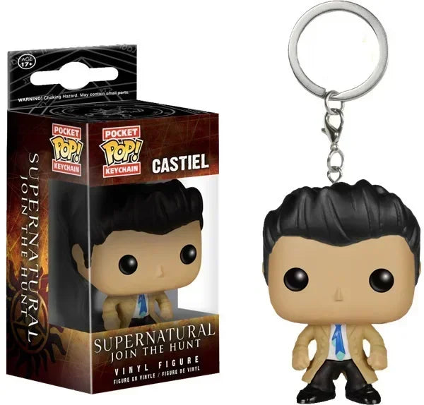 FUNKO POP Supernatural  New Character Castiel with Wing Sam KEYCHAIN Toy Vinyl Figure Collection Pocket  Key Chain Toys
