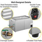 SIHAO 1.3L 2L 3L 6L 10L 15L 22L 30L Ultrasonic Cleaner Lave-Dishes Portable Washing Machine Diswasher Ultrasound Home Appliances