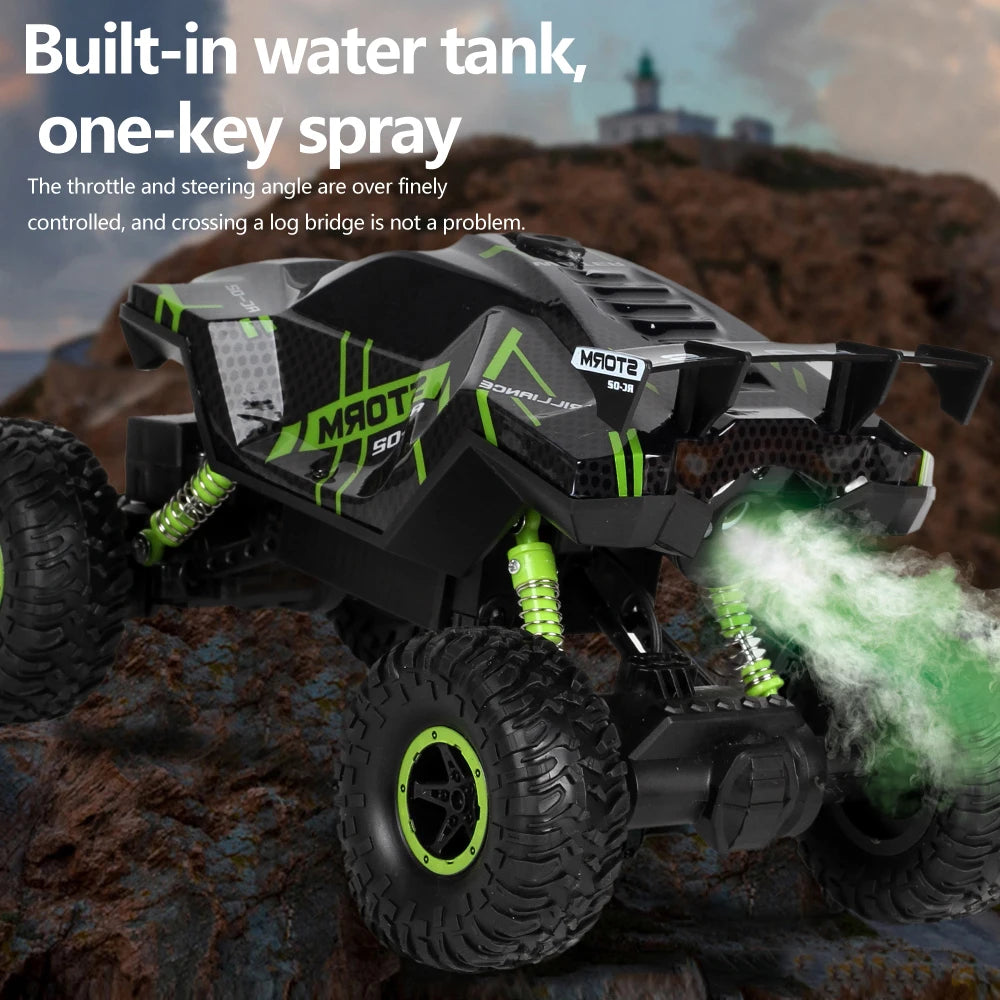 4WD RC Drift Car With Music Led Lights 2.4G Gesture Radio Remote Control Spray Stunt Car 360° Rotating Climbing Car Toys Gift