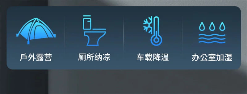 Kitchen Air Conditioner New Wall-mounted Cooling Fan Strong Wind Charging Fan Home Remote Control