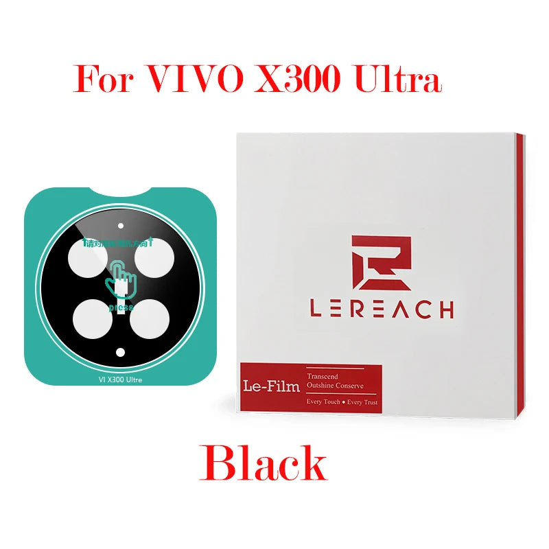 Lereach for VIVO X300 Ultra X300S Self-Locating Frame Tempered Glass Camera Lens Protector Anti-Scratch Film