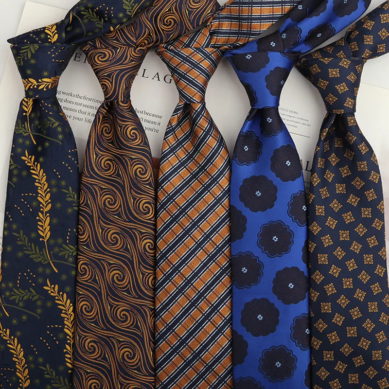 Trendy Handmade Polyester Silk Tie Men's Business Suit Accessory Floral Patterned Bow Tie for Wedding Prom Party Gift Main image