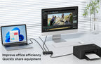 MZX USB 3.0 Switcher KM Switch Selector KVM Hub Docking Station 2 Computer Laptop PC Desktop Accessories Share Printer Keyboard