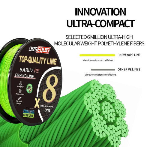 OBSEQUIO 8 Strand Braided Fishing Line 100/150/200M X8 PE Line fishing accessories For fishing equipment carp Braid Wire