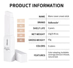 Foundation Stick Color Changing Foundation with Detachable Brush Blanc Cover Cream Stick Changing Hight Coverage Base Makeup