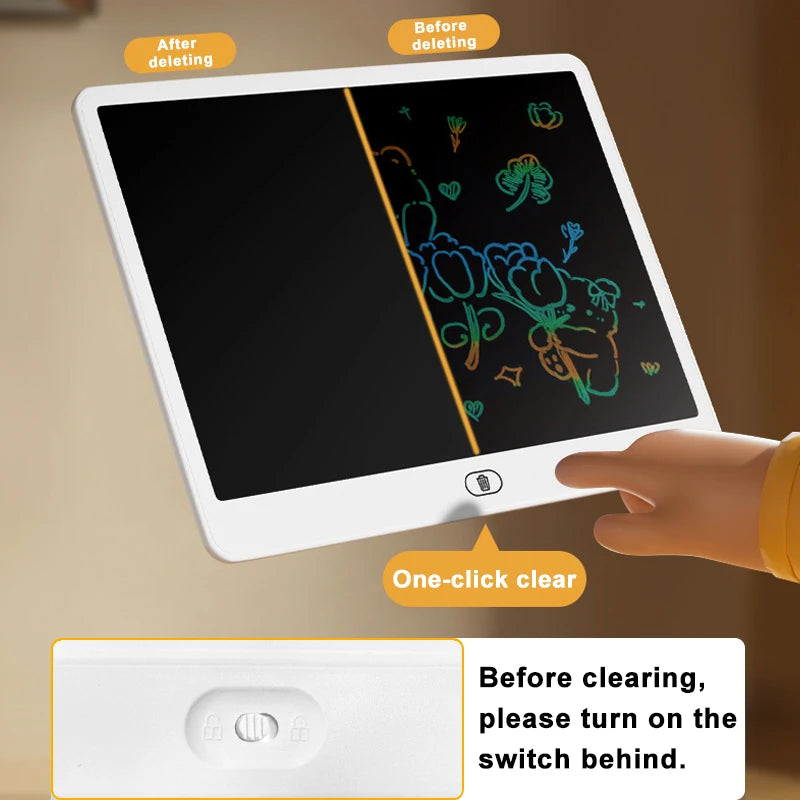 16 Inch Big LCD Writing Board 10 Inch Drawing tablet Kids Writing Painting Children Educational Toys for 3-12 Years Girls Boys