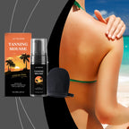 Self Tanning Mousse Moisturize Brighten Even out Body Skin Tone Anti-Dryness Sunburn Repair Mild Coconut Tan Accelerator Cream