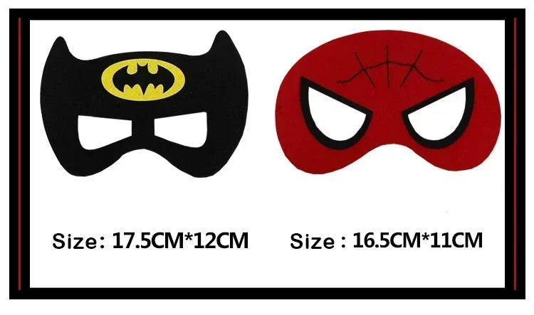 32/28/10 Pcs/Lot Superhero Mask Cosplay Christmas Halloween Kids Adult Carnival Party Props Children's Birthday Felt  Masquerade