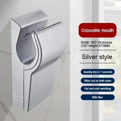 Full New Hand Dryer Induction Hotel Restauran High Speed Jet-type Hand Drying Machine Double-sided hand dryer 220v