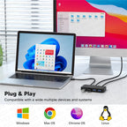 MZX USB 3.0 Switcher KM Switch Selector KVM Hub Docking Station 2 Computer Laptop PC Desktop Accessories Share Printer Keyboard