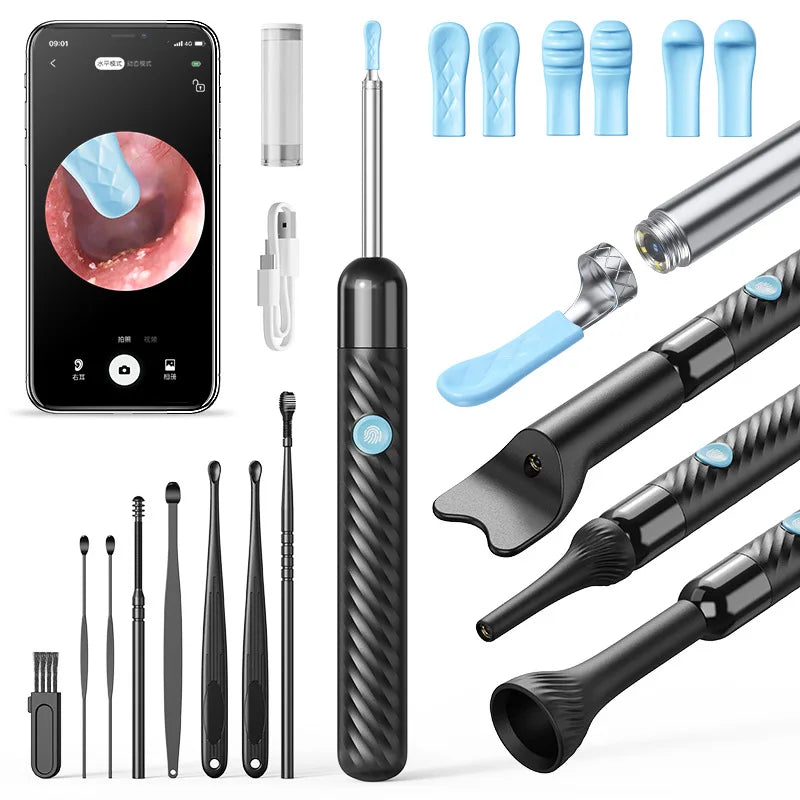 Wireless Ear Wax Removal With Camera Rechargeable Ear Cleaner HD Check Camera with Ear Spoon Set Canal Clean Main image