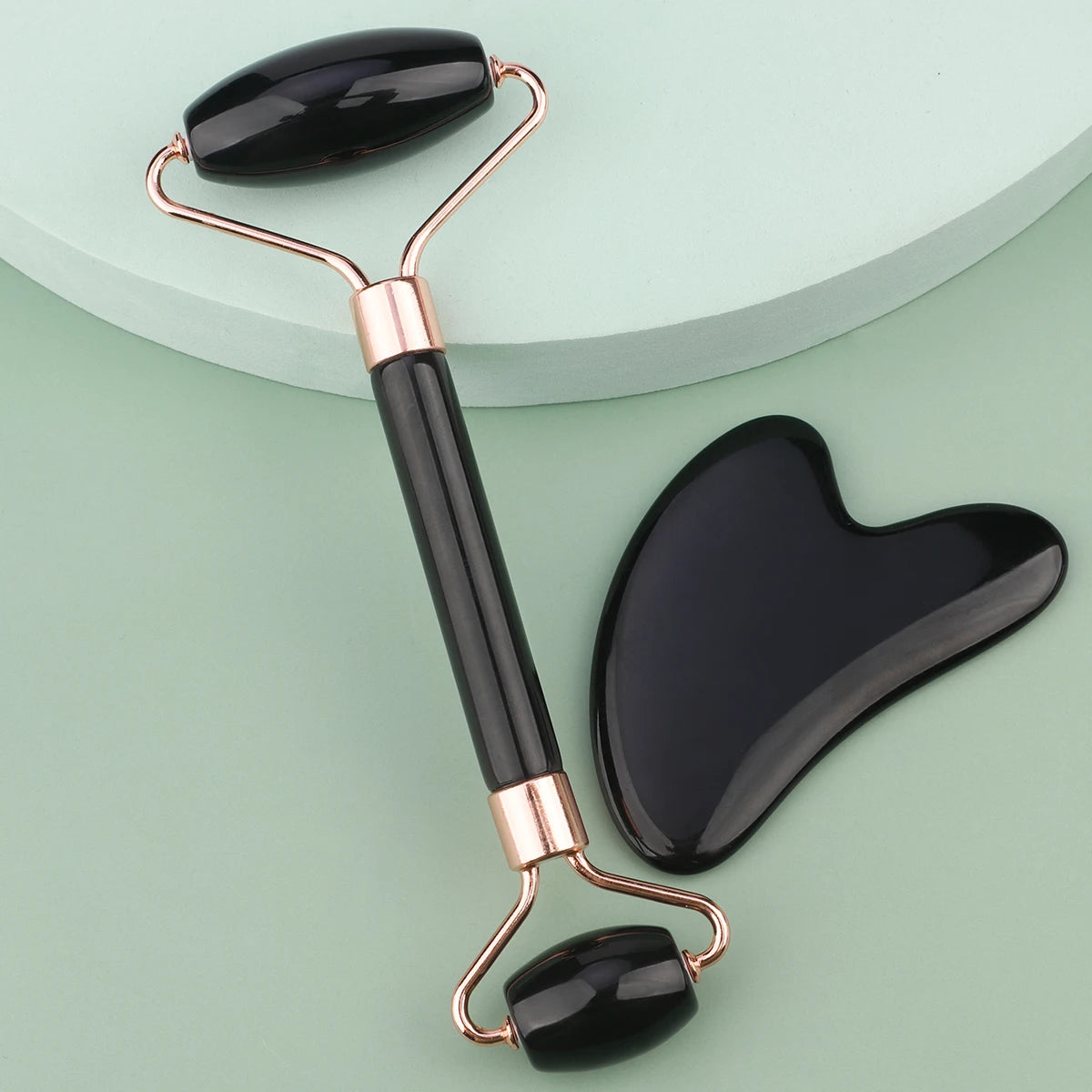 Double Chin Reducer Massage Roller Gua Sha Face Roller Facial Roller Skin Care Tools  Resin Facial Massage For Face, Eyes, Neck Main image