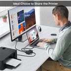 MZX USB 3.0 Switch KVM Switcher Selector KM Hub Docking Station Dock 2 Computer Laptop PC Accessories Share Keyboard for Macbook
