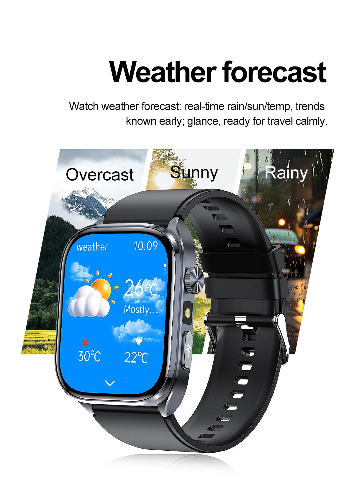 New Health Watch Uric Acid Blood Pressure Blood oxygen Body Analysis Body Fat SmartWatch ECG+PPG Bluetooth call Clock Women Men