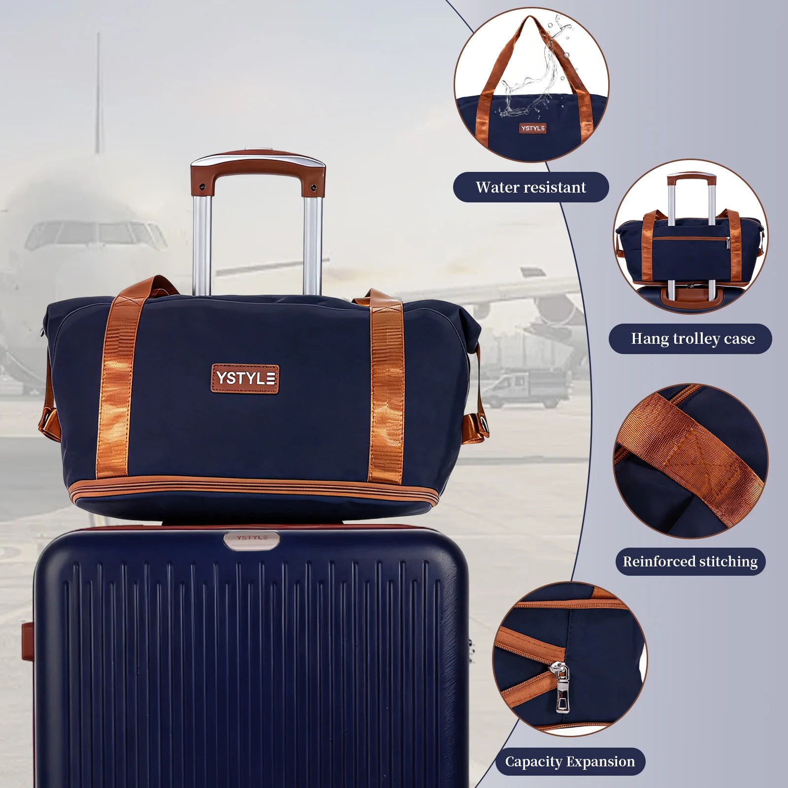 Premium Thickened 5-Piece Luggage Set, 20/24/28 Inch Trolley Suitcase Equipped with 360° Swivel Wheels & Safety Lock, Sturdy Multi-size Case for Business & Daily Travel