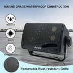 Herdio 3.5'' 2PCS Passive Outdoor Speakers Wired Waterproof 200W 3 Way Premium Mountable Wall Mount Speakers With Superior Sound
