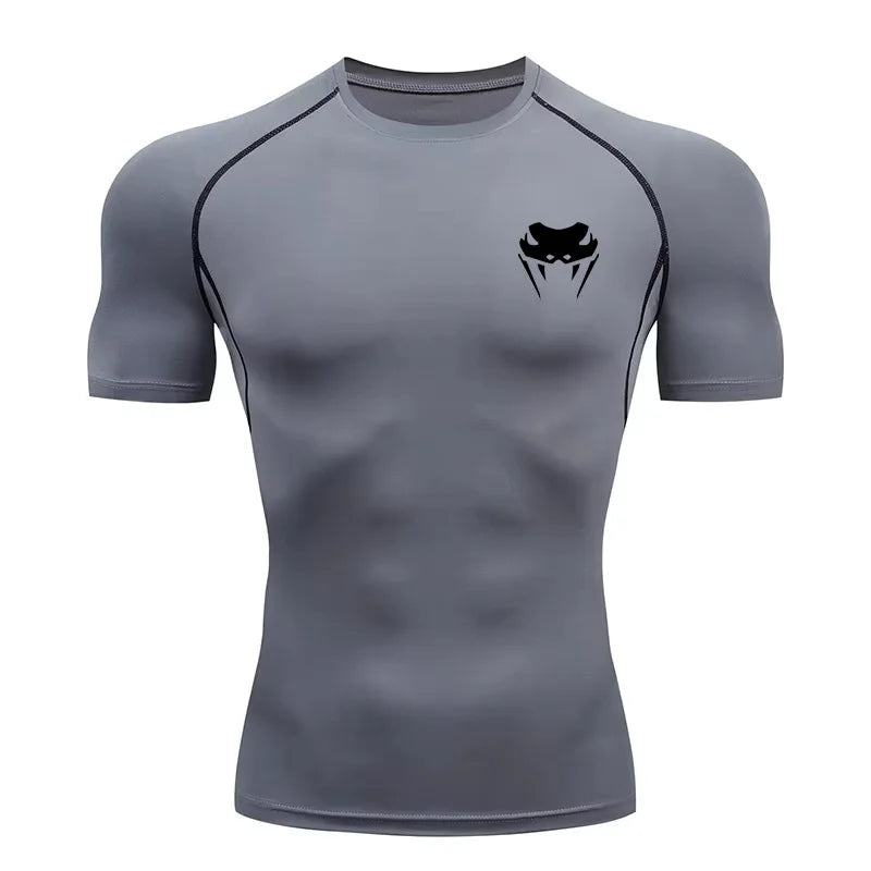 Men Compression Shirt Short Long Sleeve Quick Dry | All Season Workout Top for Gym Running Fitness UV Protection