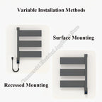 Heated Towel Rack Smart Electric Stainless Steel Temperature Control Bathroom Electric Heated Towel Rail