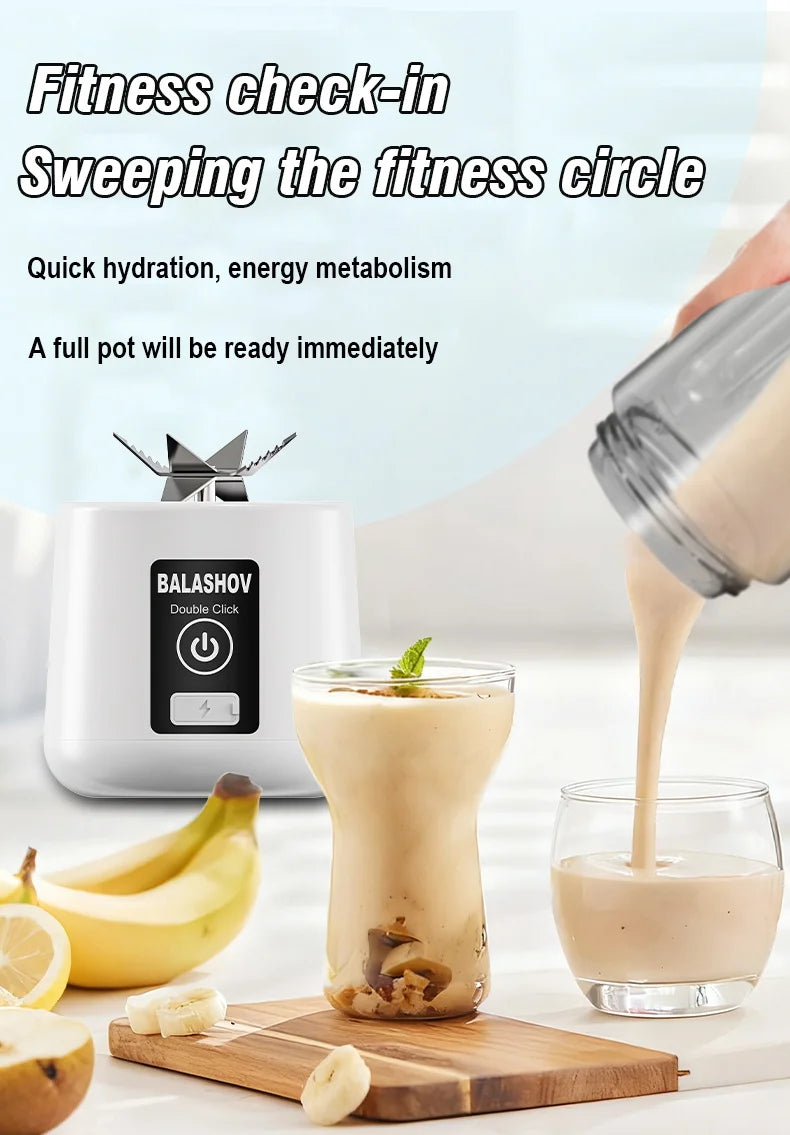 Portable Juicer Blender 450ml Juice Maker USB Rechargeable Lemon Orange Fruit Juicing Cup Electric Juice Machine Travel Juicers