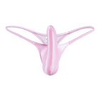 YAULAANG Sexy men's gloss gay underwear oily G-Strings thong Shiny low-waisted High Elasticity mens lingerie