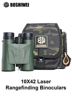BOSHIWEI 10x42 HD Binoculars with Laser Rangefinder IPX7 Waterproof Ergonomic Design for Long Time Outdoor Viewing and Measuring