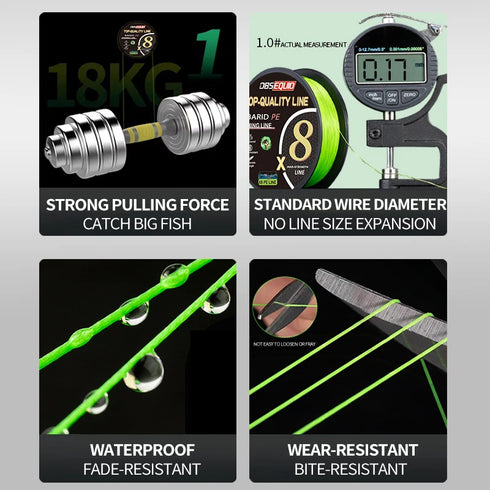 OBSEQUIO 8 Strand Braided Fishing Line 100/150/200M X8 PE Line fishing accessories For fishing equipment carp Braid Wire