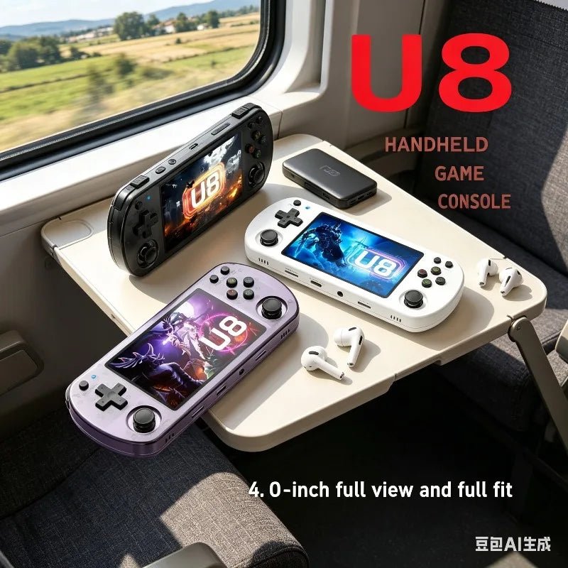 U8 Retro Handheld Game Console Linux System 4.0 Inch IPS Screen R35s Pro Portable Pocket Video Game Player