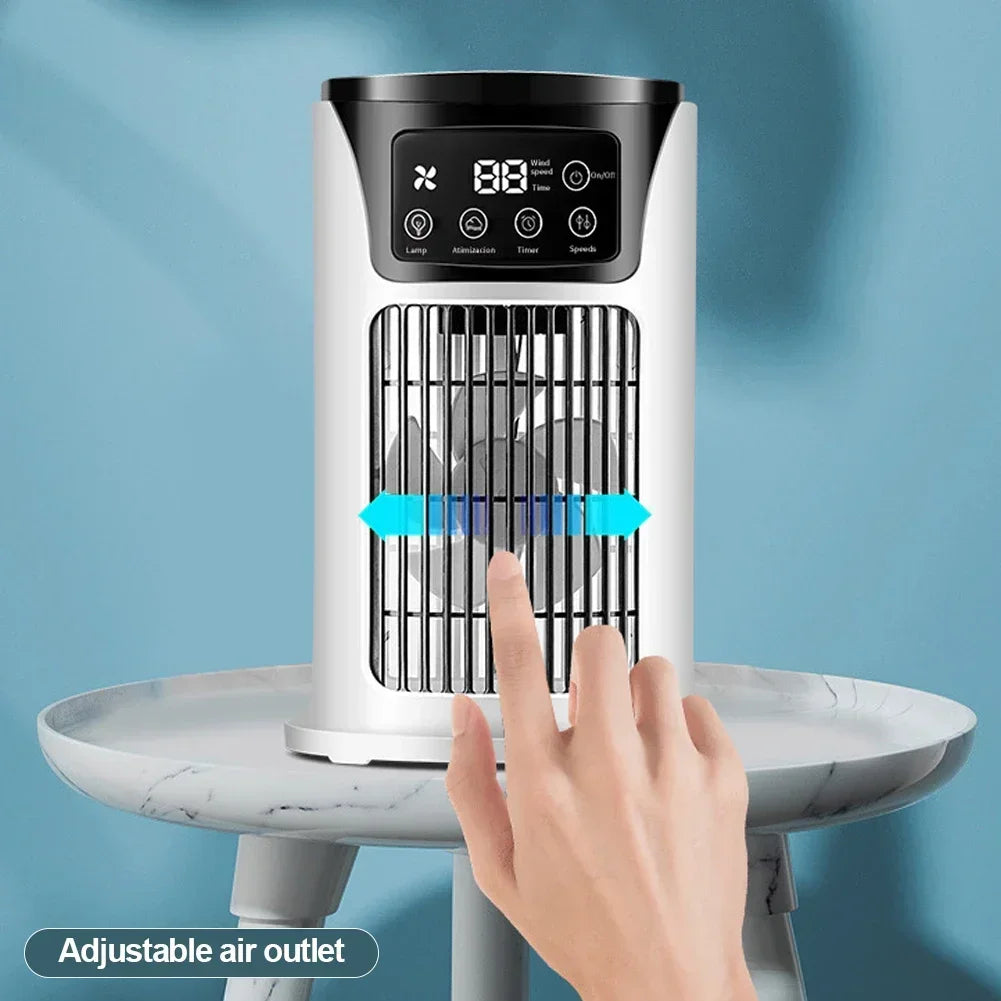Multifunctional Evaporative Cooling Fan Portable Cold Air Conditioner Small Air Cooler Natural Air-cooled Fan for Desk