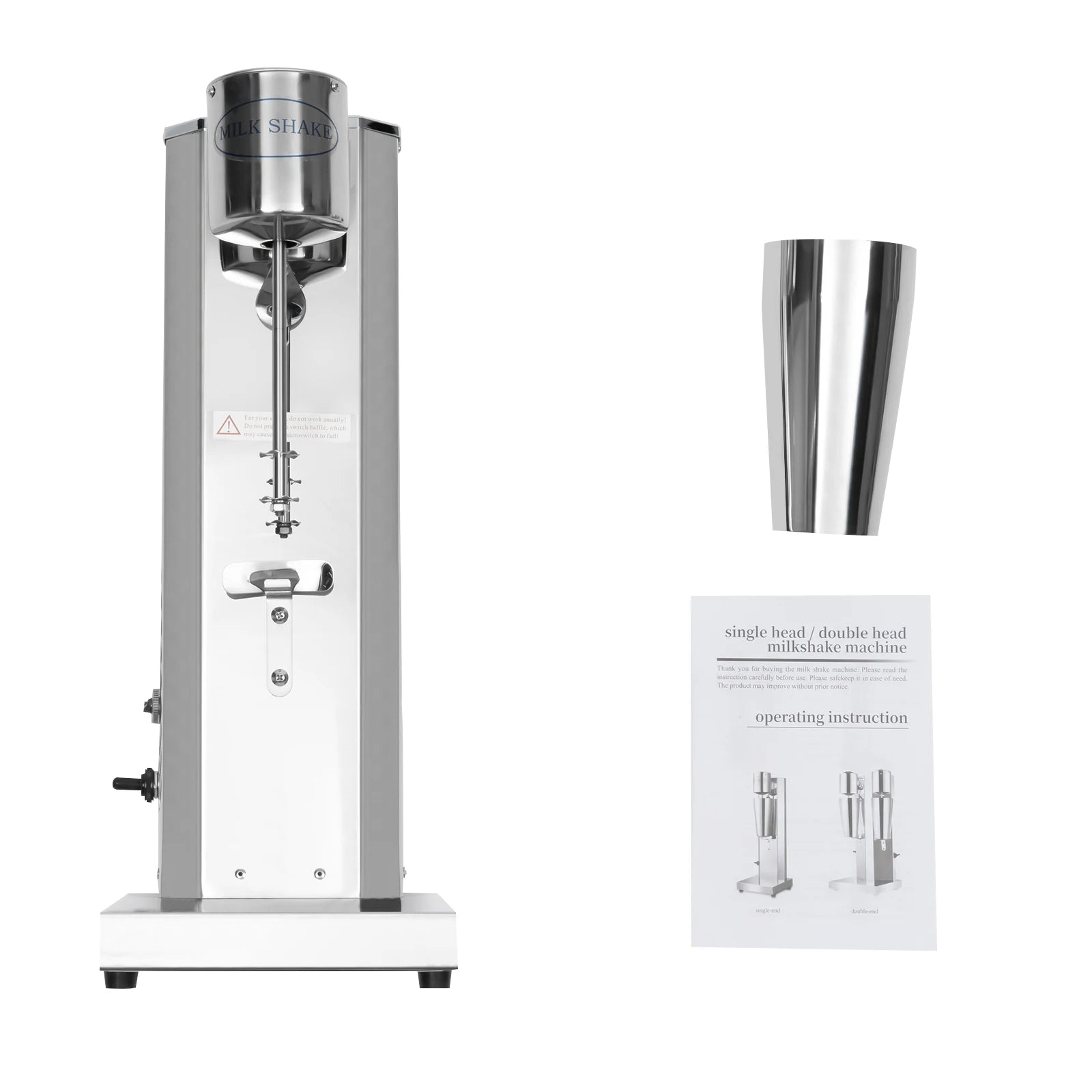 180W 650ML Commercial Milk Shake Machine Stainless Steel Milkshaker Machine 18000rpm Milk Cream Mixer
