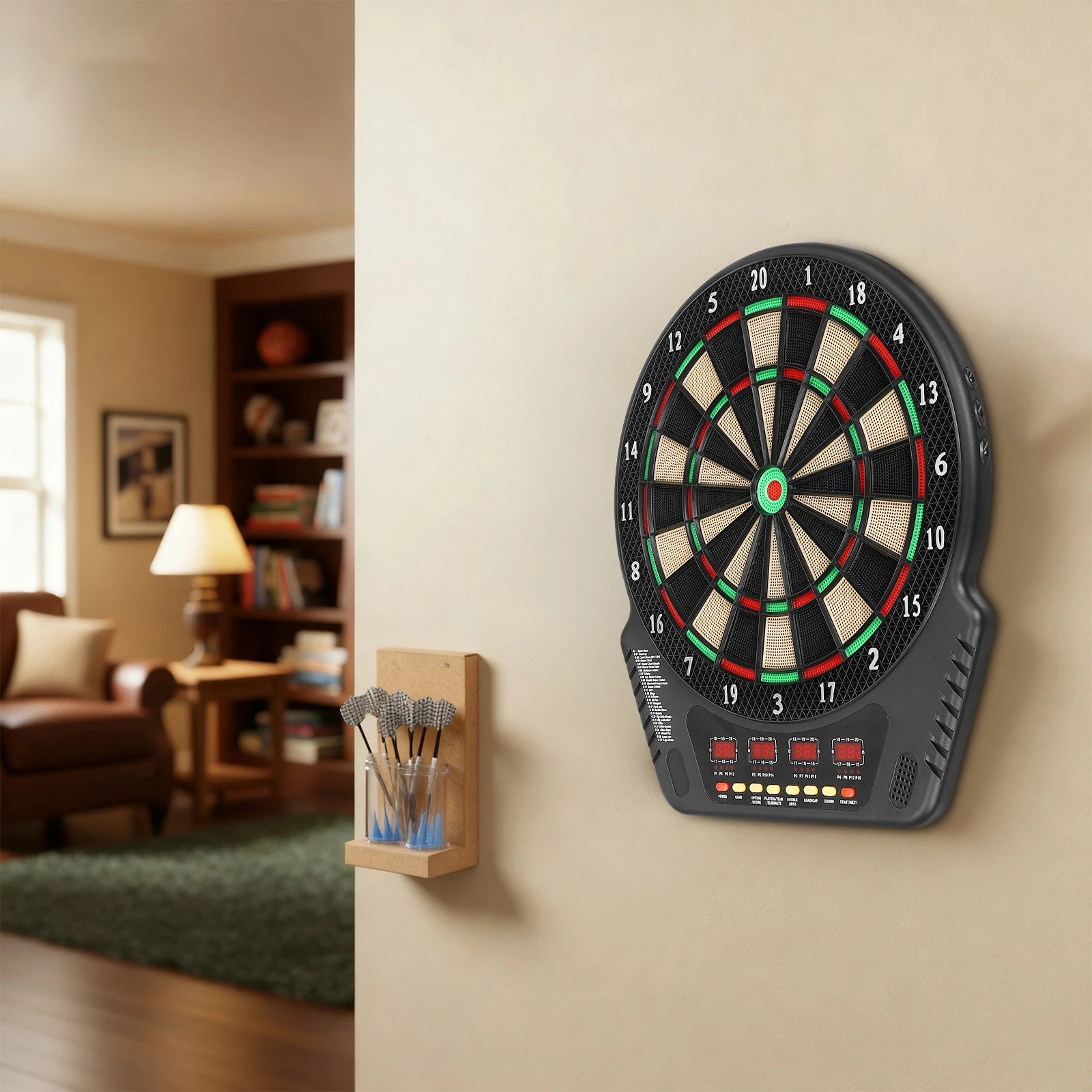Electronic Dartboard with 6 Darts Dartboard Innovative Dart Machine with 27 game modes & 243 variants supports up to 16 players
