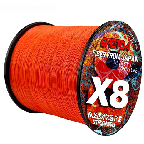8 Strands Multifilament Fishing Lines Sea Wire Fly Carp Braided Line X8 Spinning Lure Fishing Cord for Bass 300m/500m 18lb-78lb