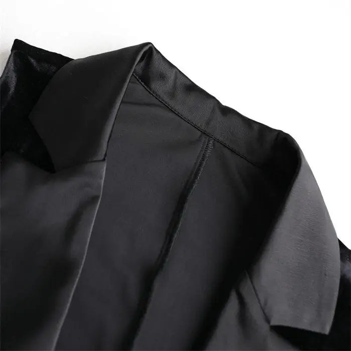 Black Velvet Vest Jacket For Women Sleeveless Blazer Fashion 2026 Spring And AutumnSuit Tank Top  Retro Waistcoat Z2338