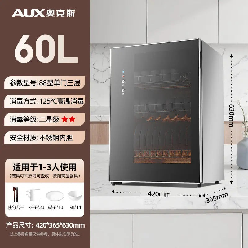 Household Small Vertical Desktop Mini Double Door High Temperature Disinfection Cabinet Kitchen Commercial Sterilizer Cupboard