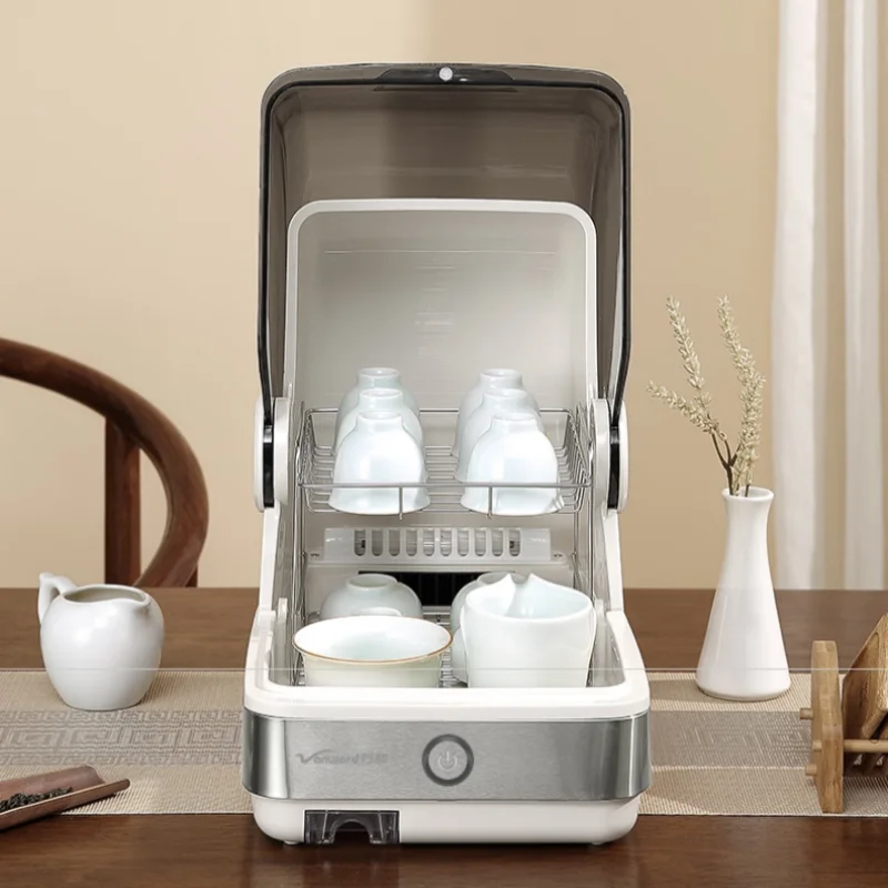 220V 22L Double-layer Compact Portable Sterilizer Machine for Home Kitchen Utensils Baby Bottles UV Sterilization and Drying