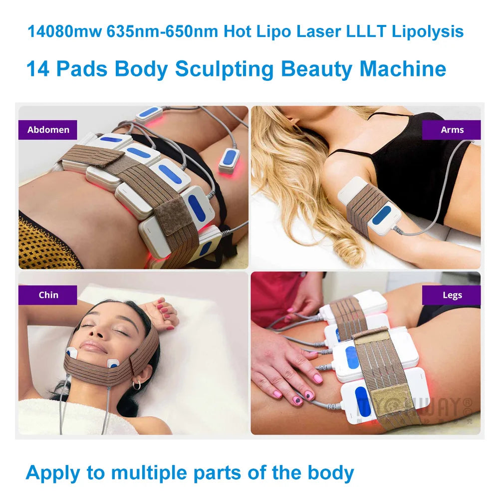 Aristorm 14080mw 635nm-650nm 14 Pads S Shape Machine Body Shape Facial Lifting home appliance body shaping massage equipment Secondary image