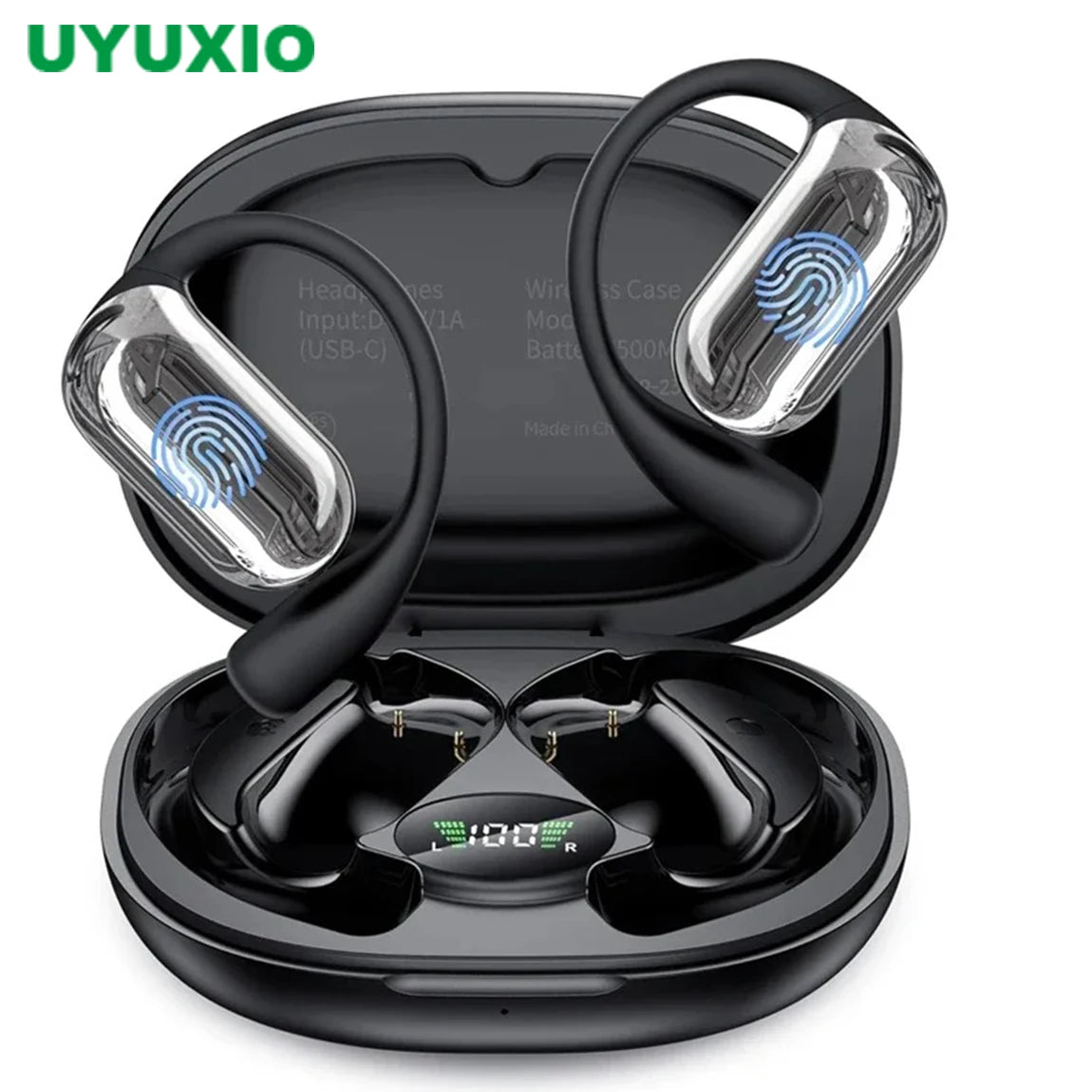 UYUXIO Real Time Translator Headphones AI Language Translation Earbuds 144 Languages & Accents 3 in 1 OWS Ear Buds for Business Main image