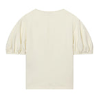HH Women Elegant Beige Matching Set O Neck T-Shirt Solid Puff Sleeve Top Casual Lady Wide Leg Trousers High Street Chic Outfit