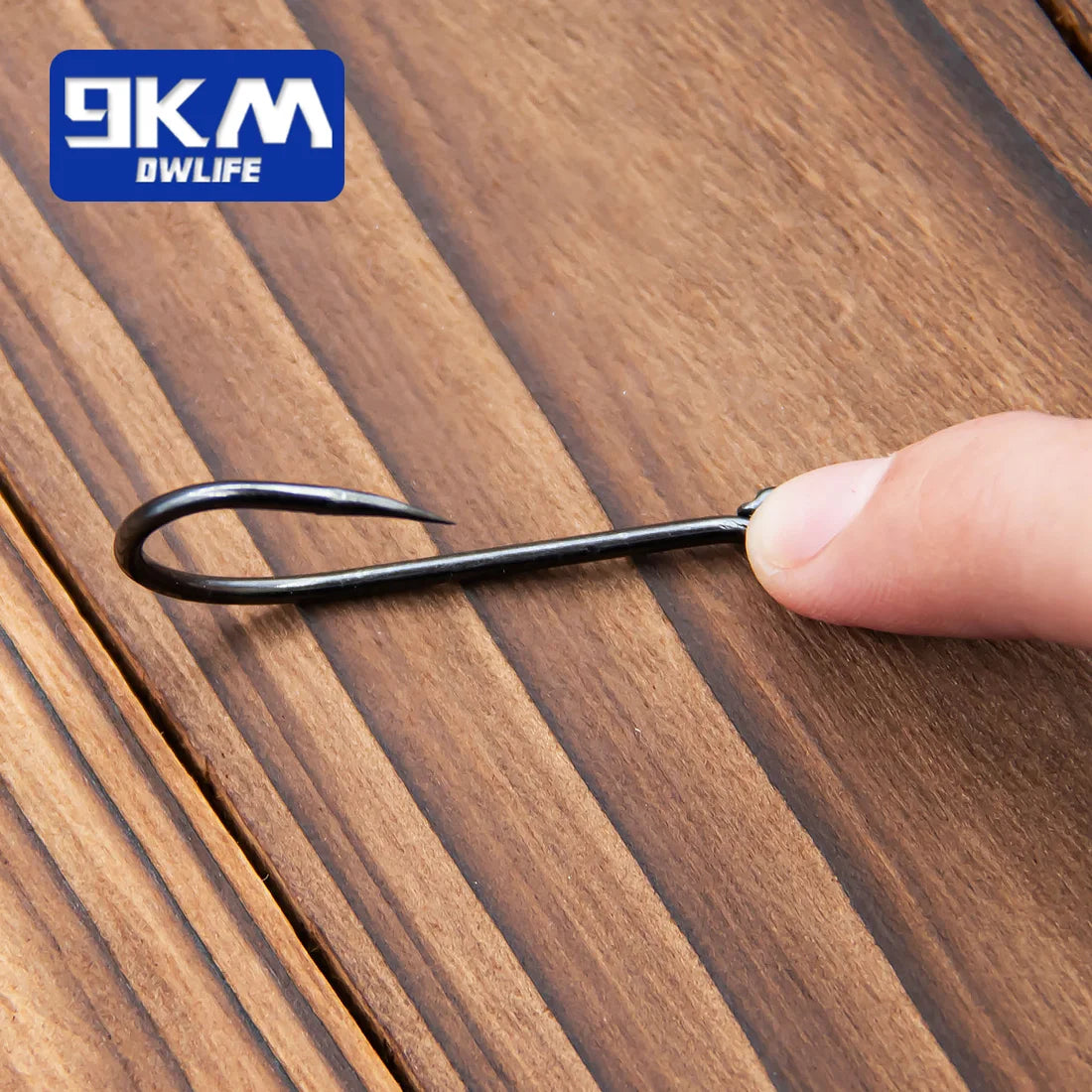9KM Chinu Hooks 50~100Pcs Single Fishing Circle Hook Black High Carbon Steel for Saltwater Freshwater Porgy Bream Grouper