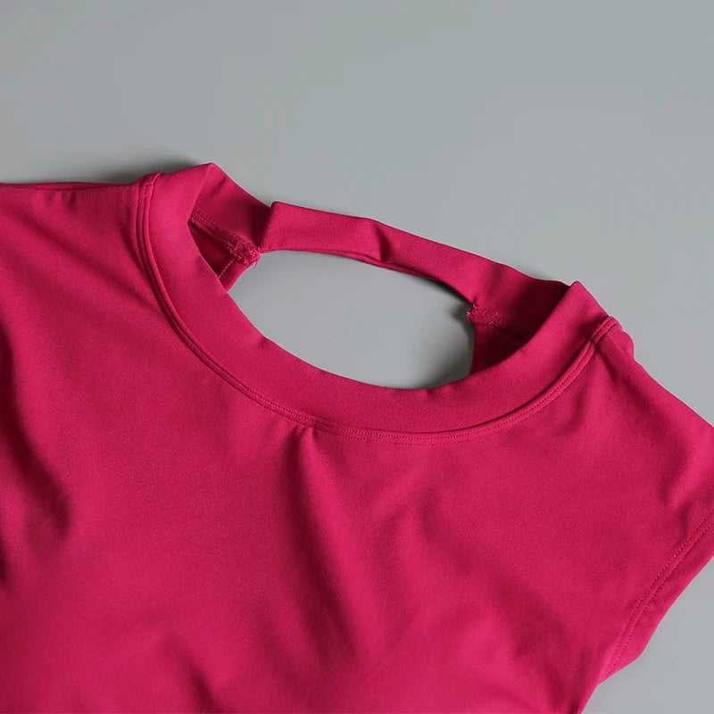 Sexy Backless Sports Vest Women Fixed Chest Pad Tight Quick-Drying Slim Fit Yoga Top Breathable Fitness Shirt
