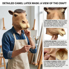 Camel Latex Mask Funny Animal Headgear Christmas Carnival Party Novelty Animal Full Head Mask Halloween Cosplay Head Cover