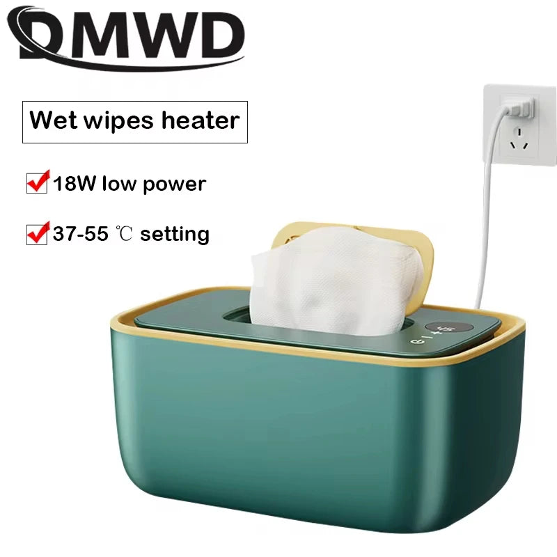 DMWD Electric Baby Wet Tissue Dispenser Paper Case Napkin Heating Storage Box Warmer Temperature Control Thermostat Wipes Heater Main image