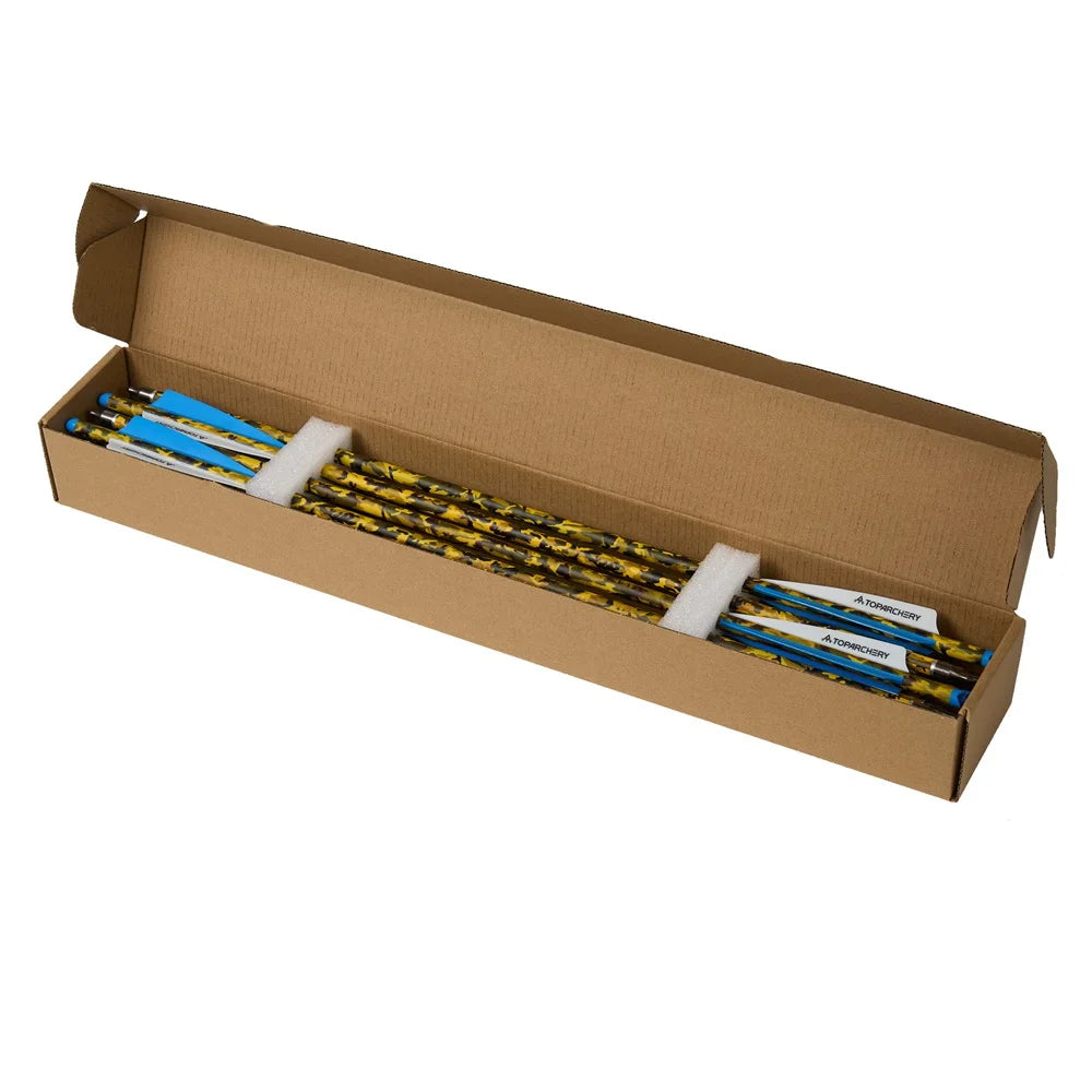 6/12/24pcs 20'' Archery Crossbow Bolt Carbon Arrow with 4-inch Feather ID7.6mm  Outdoor Hunting Sports Practice Crossbow Arrows