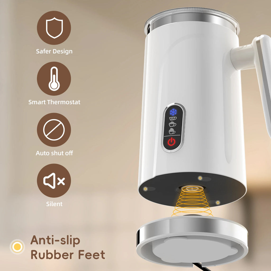 BioloMix 5-in-1 Smart Milk Frother w/LED Touch Display, Style Foam for Coffee & Lattes,Hot And Cold Foam Maker