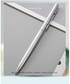20-200 Pens New Slim Metal Ballpoint Pens Rose Gold Custom Logo Advertising Lettering Engraved Name School Office Supplies Gifts