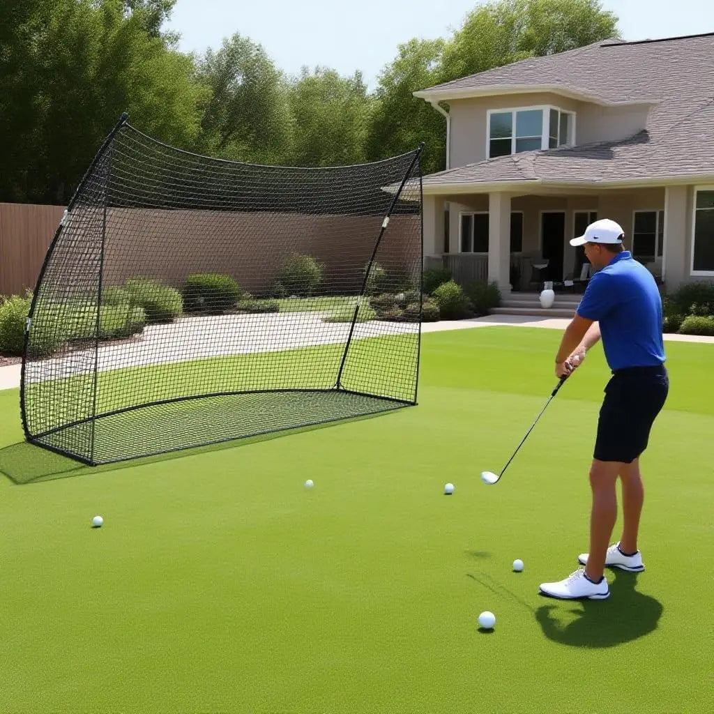 10x7x3ft Basics Golf Practice Net with Carry Bag Portable Golf Nets Personal Driving Range for Swing Chipping Backyard Outdoor