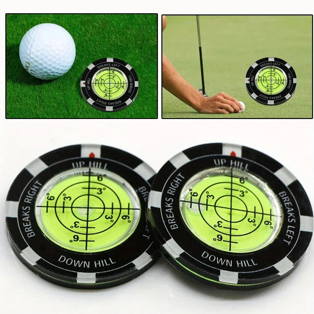 Golf Putt Ball Marker High Precision Round Green Reader Golfing Putting Aid Golf Slope Putting Reader 1PC JJ024 Main image
