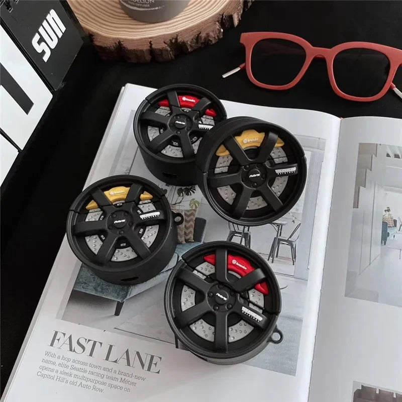 For Airpod Pro 1 2 3 4 Pro 2 Personalized Creative Tires Silicone Case Bluetooth Earbuds Charging Box Protective Earphone Case