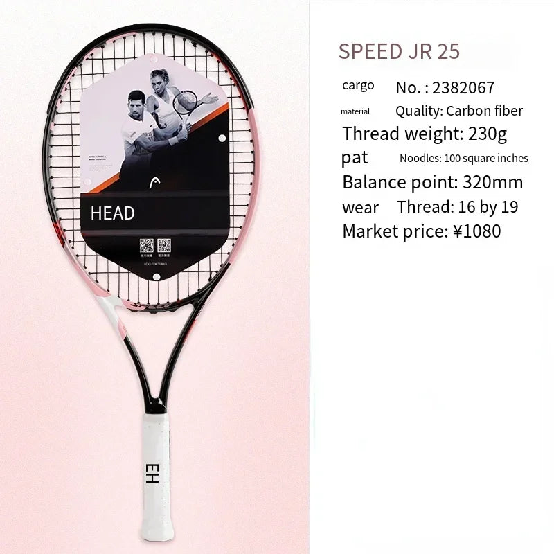 HEAD 2026 New Carbon Tennis Racket for Men Women Tenis Raquete Blue