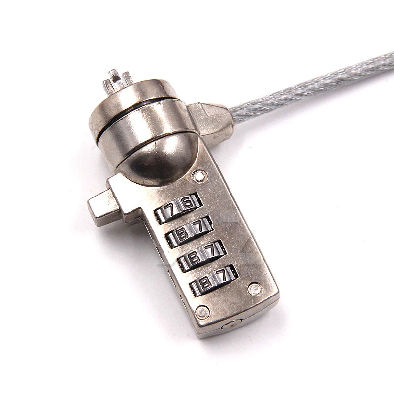 Computer Lock Security Guarantee With Key Cable Chain Anti-theft 4-digit Password for Laptop Anti-theft Lock Computer Accessorie